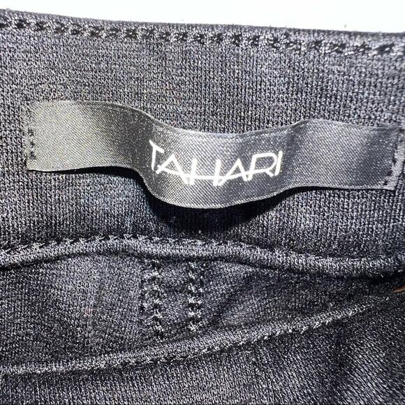 Tahari black straight leg casual pull on elastic waist leggings pants sz 6 B118 - Picture 3 of 6